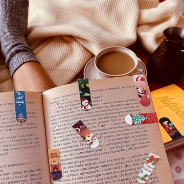 30 МАГНИТНЫХ РОЖДЕСТВЕНСКИХ ЗАКЛАДОК, МАГНИТЫ, КНИГИ, РОЖДЕСТВЕНСКИЕ ЗАКЛАДКИ