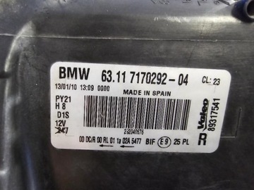 BMW 1 E82 E87 E88 FACELIFT 63.11.7170292-04 XENON SVĚTLO PŘEDNÍ PRAVÁ