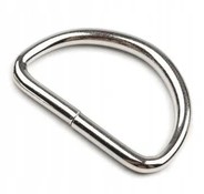 PÓŁKOLE METALOWE DO TOREBKI BRELOKA D-RING 25MM