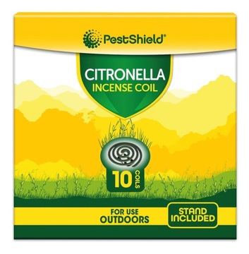 CITRONELLA Spirala z podstawką metalową 10 sztuk