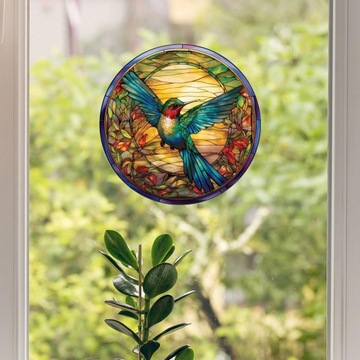 Наклейка на окно Украшение окна Легко установить ПВХ Колибри Стиль B