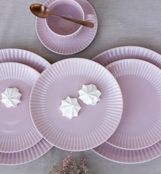 LIKED DAISY K7 УЖИННЫЙ СЕРВИС 6/18 EL РОЗОВЫЙ ФАРФОР