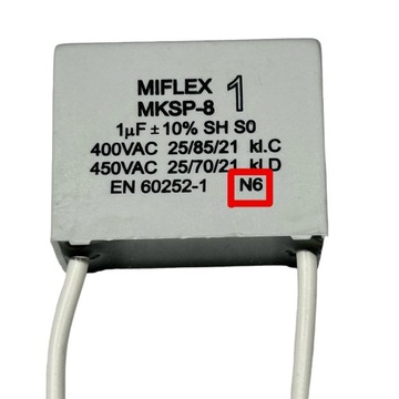 Kondensator silnikowy MIFLEX 1uF 400V POLSKI