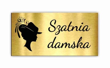 Naklejka na drzwi SZATNIA damska toaleta WC 20x10