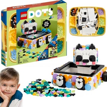 LEGO Dots 41959 КОНТЕЙНЕР «ПАНДА» ПОДАРОК ​​ДЛЯ ДЕТЕЙ 5, 6, 7, 8, 9, 10, 11 ЛЕТ