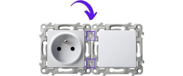 Ospel Szafir biały gniazdo / gniazdko pojedyncze bez ramki
