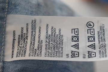 TOMMY HILFIGER DENIM ORG KOSZULA 35%LEN NA LATO XL