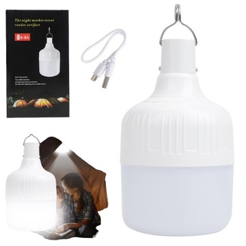 LAMPA TURYSTYCZNA KEMPINGOWA LED 5 TRYBÓW OŚWIETLENIA 60W 5000LM 2400MAH