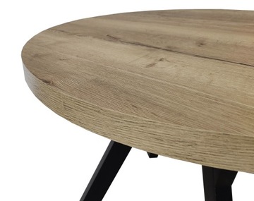 Стол круглый раздвижной METAL OAK HALIFAX Ø100/200