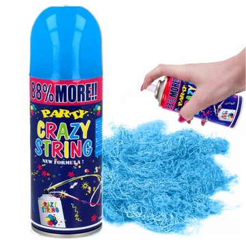 SERPENTYNA W SPRAYU URODZINY IMPREZĘ ZABAWE KONFETTI PARTY 250ml