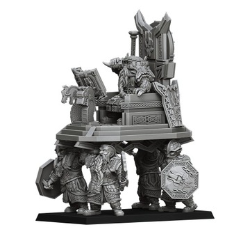 Dwarf King War Throne - DL Miniatures - Druk 3D