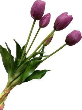 Tulipan Silikonowy Gumowy Tulipany Bukiet Silikonowe Gumowe Jak Żywe