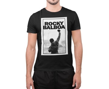 KOSZULKA T-SHIRT Z NADRUKIEM ROCKY FILM KLASYK L