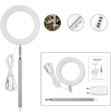 ЛАМПА ДЛЯ РОСТА РАСТЕНИЙ 72LED USB ТАЙМЕР БЕЛАЯ НОВАЯ