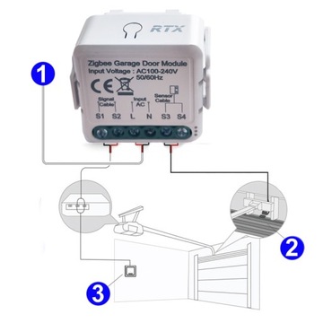 Rtx модуль гараж драйвер Zigbee Tuya Smart + Supent Датчик реверсии