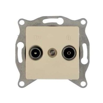 Gniazdo TV-RD przelot. CARIVA krem 773734 LEGRAND