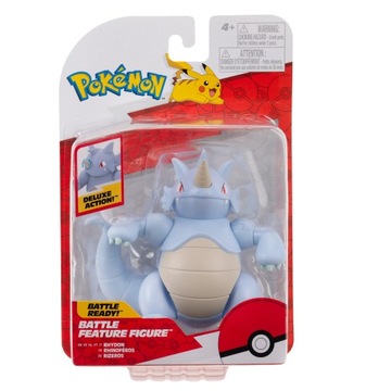 POKEMON ORYGINALNA FIGURKA AKCJI JAZWARES FUNKCJA ATAKU RHYDON