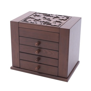 5-слойная деревянная шкатулка для драгоценностей