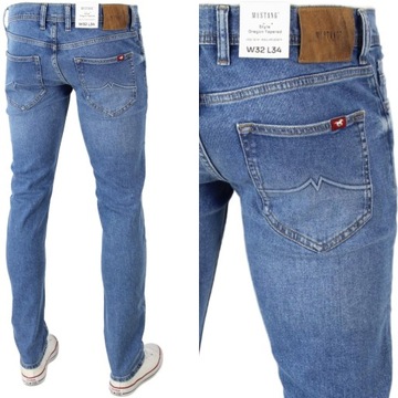 MUSTANG OREGON TAPERED SLIM SPODNIE JEANS _ W32 L34