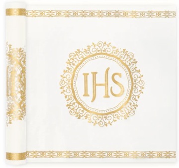 DEKORACJA TOPPER NA TORT ZŁOTY KOMUNIA IHS 1szt