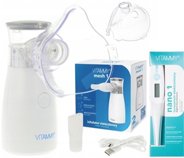 INHALATOR SIATECZKOWY PRZENOŚNY CICHY NEBULIZATOR DLA DZIECI DOROSŁYCH MESH