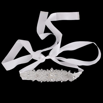 2 x pas biodrowy z szarfą Rhinestone Suknia Sash