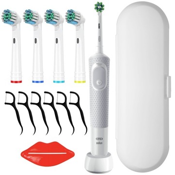 ORAL-B VITALITY PRO D103 SZCZOTECZKA ELEKTRYCZNA BIAŁA + ETUI + DODATKI