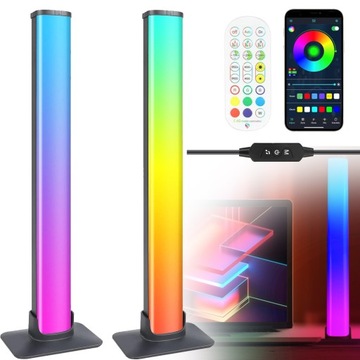 2X OŚWIETLENIE GAMINGOWE DO TV PC SMART LED LIGHTBAR DEKORACJA OTOCZENIA