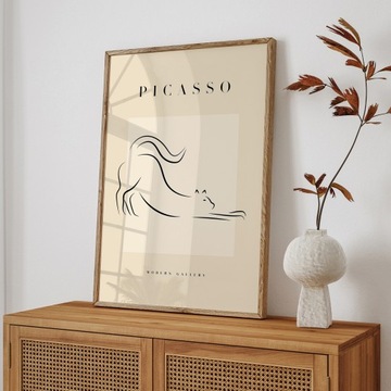 КОТ ПИКАССО графика ПОСТЕР 40х50см линия №710