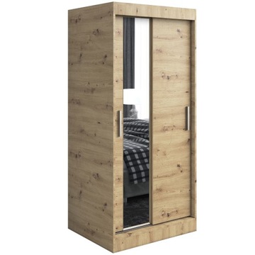 Szafa przesuwna 90 Lustro, 2 wnętrza ARTISAN