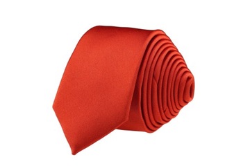 ГАЛСТУК УЗКИЙ МУЖСКОЙ, СЕЛЕДКА, 5 см, КИРПИЧНЫЙ КРАСНЫЙ