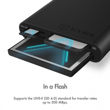 Адаптер ICY BOX USB 3.2 — CompactFlash, SD, microSD