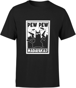 KOT KOSZULKA Z KOTEM MĘSKA NADRUKIEM ŚMIESZNA R. S T-SHIRT MĘSKI TSHIRT
