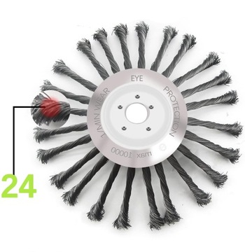 OKRĄGŁA SZCZOTKA DO USUWANIA CHWASTÓW 25CM GŁOWICA PODKASZARKI DO TRAWY