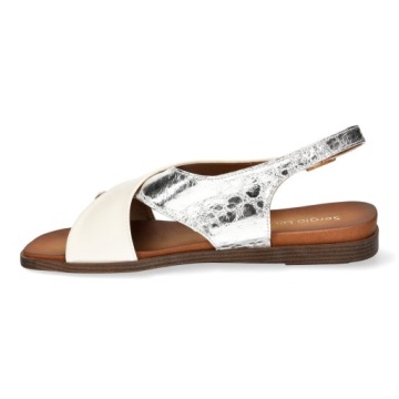 ЖЕНСКИЕ ЭЛЕГАНТНЫЕ САНДАЛИИ НА ПЛОСКОЙ ПЛОСКОЙ ПЛОСКОСТИ SERGIO LEONE WHITE Размер 38