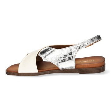 ЖЕНСКИЕ ЭЛЕГАНТНЫЕ САНДАЛИИ НА ПЛОСКОЙ ПЛОСКОЙ ПЛОСКОСТИ SERGIO LEONE WHITE Размер 39