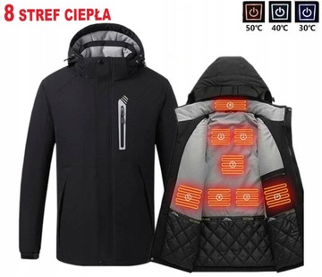 KURTKA ZIMOWA PODGRZEWANA USB 8 STREF 4 KOL EU XXL