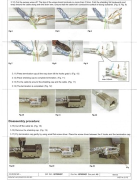 Розетка RJ45 кат.6A STP без инструментов SLIM Molex