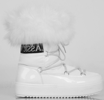 7817 БЕЛЫЕ УТЕПЛЕННЫЕ СНЕЖНЫЕ БОТИНКИ НА МЕХЕ ЗИМА 41
