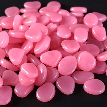 ГАЛЬКА СВЕТЯЩИЕСЯ ФЛУОРЕСЦЕНТНЫЕ ДЕКОРАТИВНЫЕ КАМНИ ДЛЯ ДОМАШНЕГО САДА РОЗОВЫЕ