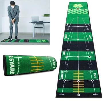 Portable Golf Putting Mat Golf Practice Golf Hitting Pad Golf Putter