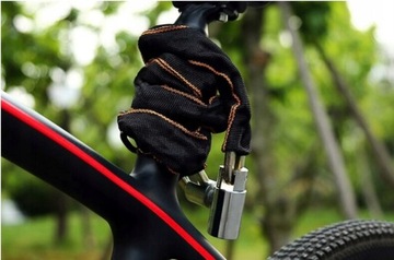 ВЕЛОСИПЕДНЫЙ ЗАМОК ВЕЛОСИПЕДНЫЙ ЗАМОК КЛЮЧ БЕЗОПАСНОСТИ ПРОЧНЫЙ КАБЕЛЬ