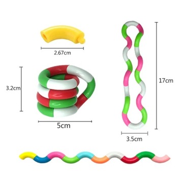 АНТИСТРЕССОВАЯ ИГРУШКА-ПАЗЗЛ КРЕАТИВНЫЕ БЛОКИ ЗМЕЯ Твист Антистресс Змея