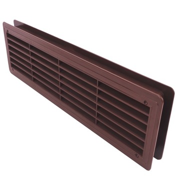 ПРЯМОУГОЛЬНАЯ ВЕНТИЛЯЦИОННАЯ РЕШЕТКА НА ДВЕРЬ УНИТАЗА, КОРИЧНЕВАЯ