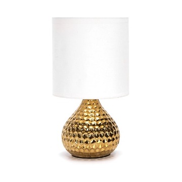 Ceramiczna lampa stołowa złota