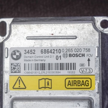 6864210 MODUL AIRBAG BMW 2 CABRIO F23 M 235 I 240KW 2015
