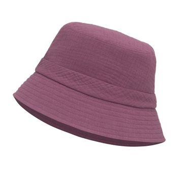 Kapelusz damski muślinowy bucket hat Jagodowy M