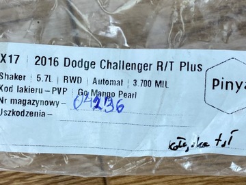 PODLOŽKA KOLÉBKA DODGE CHALLENGER CHARGER 2015+ USA