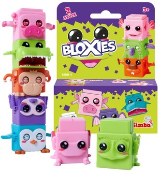 Bloxies Klocki Zwierzątka 2-pak Niespodzianka Figurki Wieża Simba