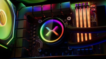 Водяной кулер KRUX HydroX 360 ARGB AIO, 3x120 мм вентилятора ARGB